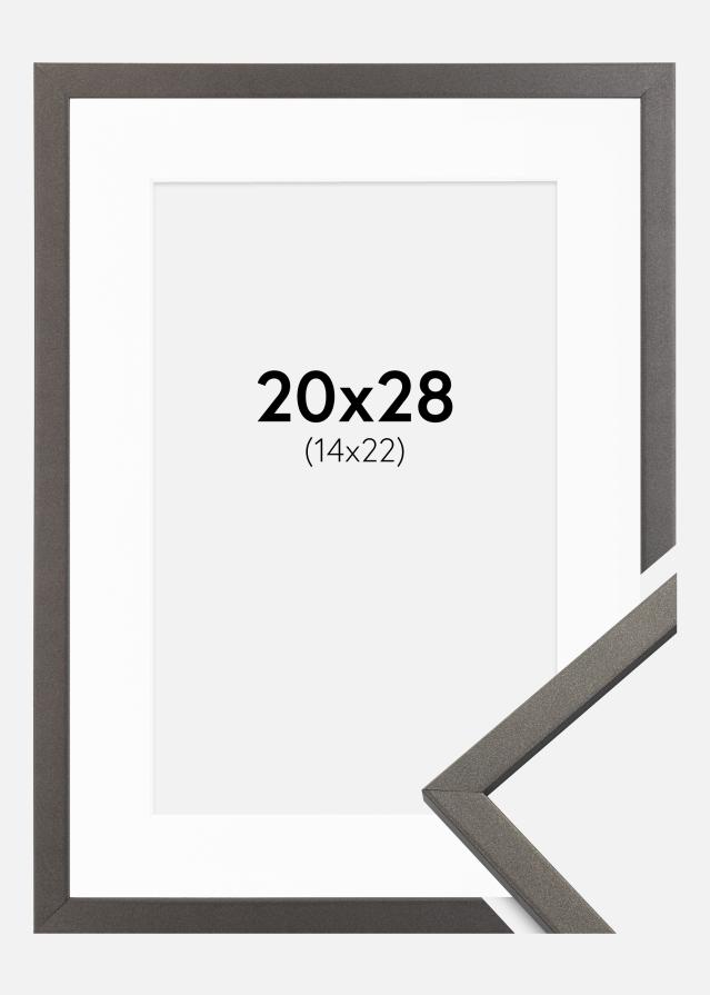 Okvir Edsbyn Grafit 20x28 cm - Paspartu Bijelo 15x23 cm