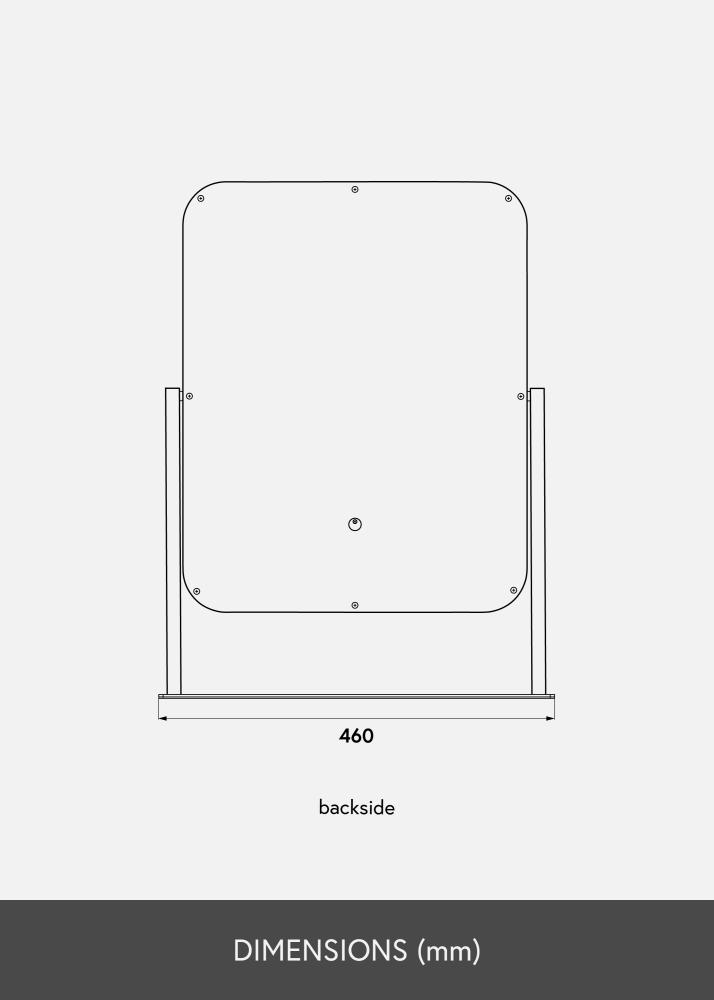 KAILA Kozmetičko ogledalo III Crno - 45x60 cm