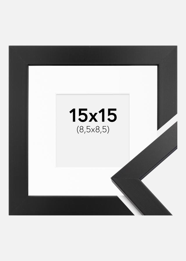 Okvir Black Wood 15x15 cm - Paspartu Bijelo 9x9 cm
