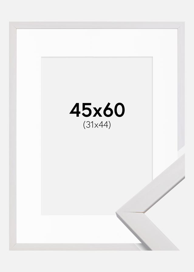 Okvir Profinjeni Bijelo 45x60 cm - Paspartu Bijelo 32x45 cm