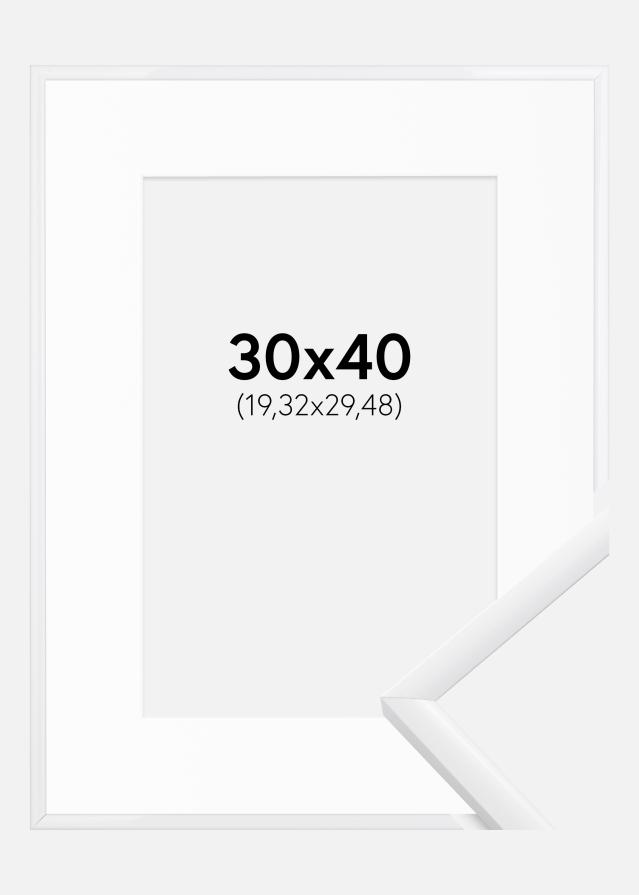 Okvir New Lifestyle Bijelo 30x40 cm - Paspartu Bijelo 8x12 inches