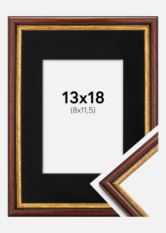 Okvir Horndal Smeđa 13x18 cm - Paspartu Crno 9x12 cm
