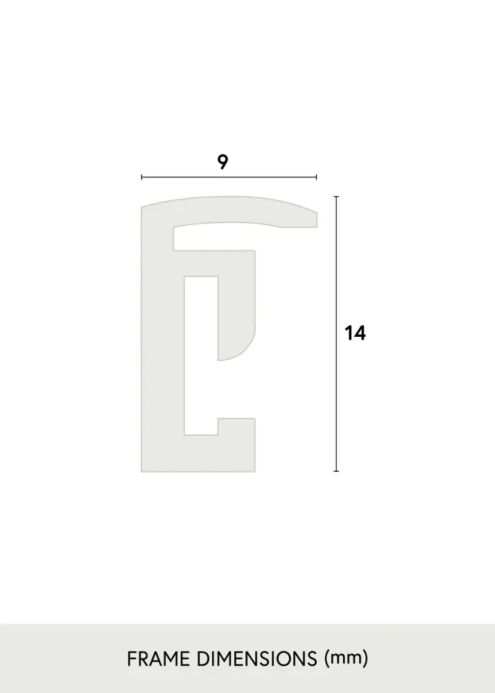 Okvir Scandi Crno 10x10 cm - Paspartu Bijelo 7x7 cm
