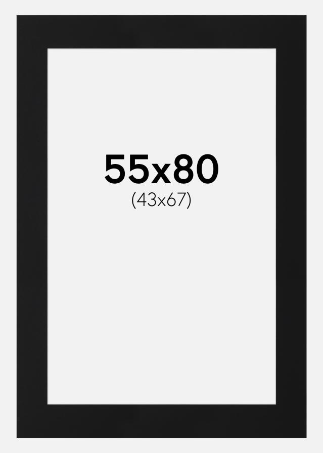 Paspartu Crni Standard (Bijela Jezgra) 55x80 cm (43x67)