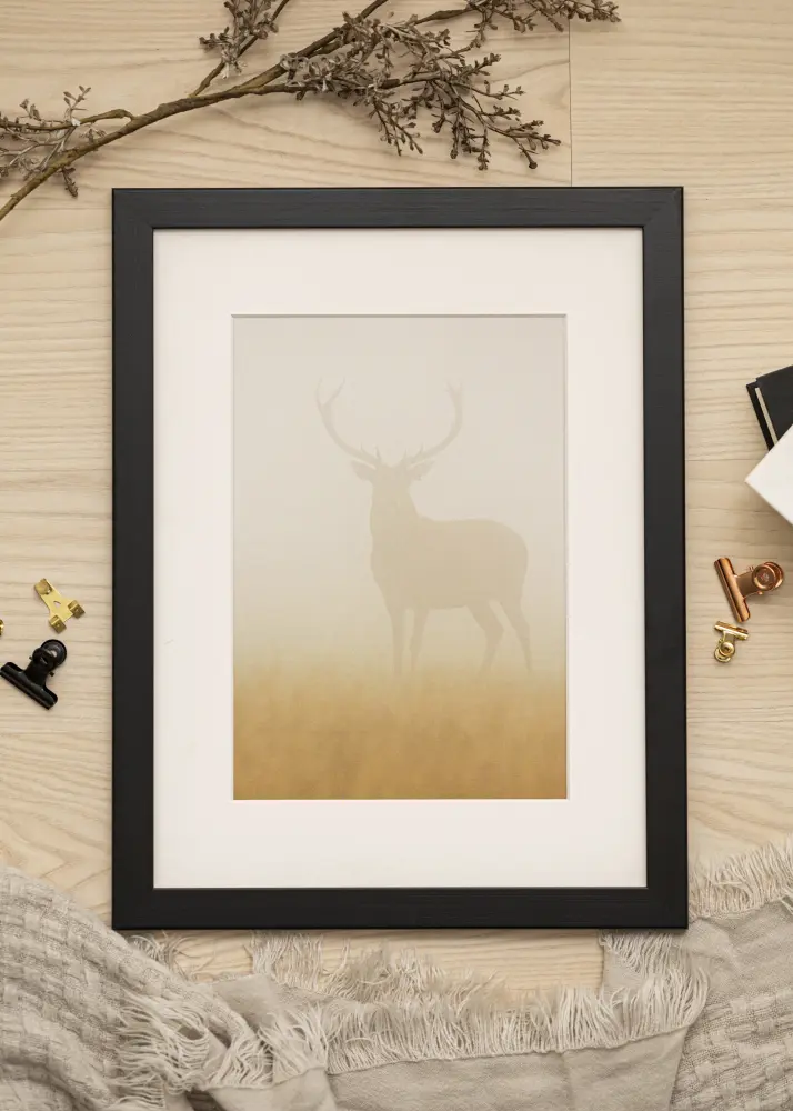 Okvir Trendline Crno 55x70 cm - Paspartu Bijelo 18x24 inches