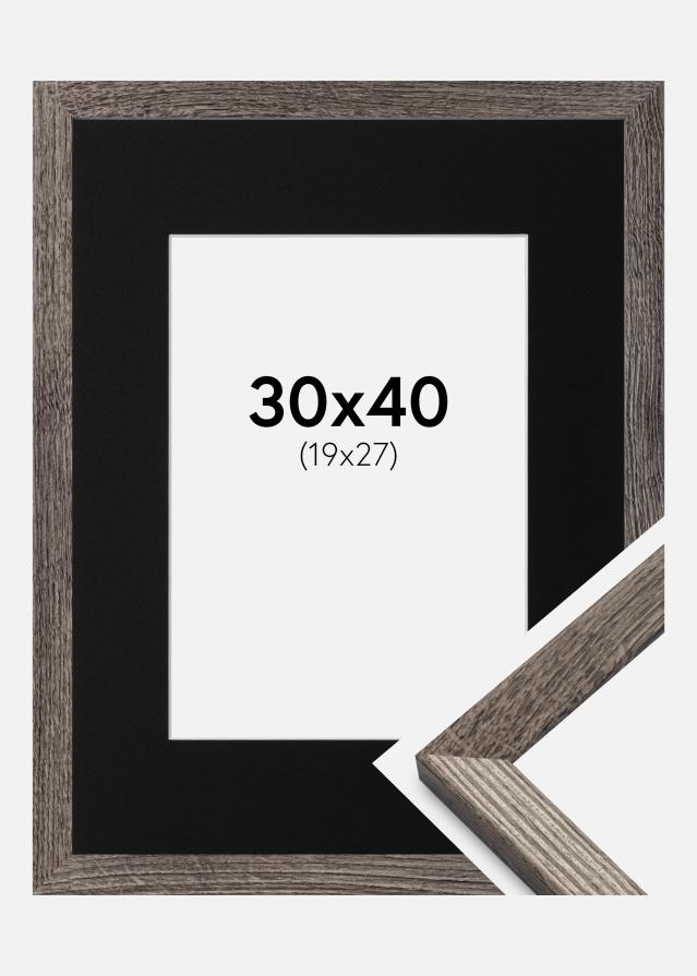 Okvir Fiorito Orah 30x40 cm - Paspartu Crno 20x28 cm