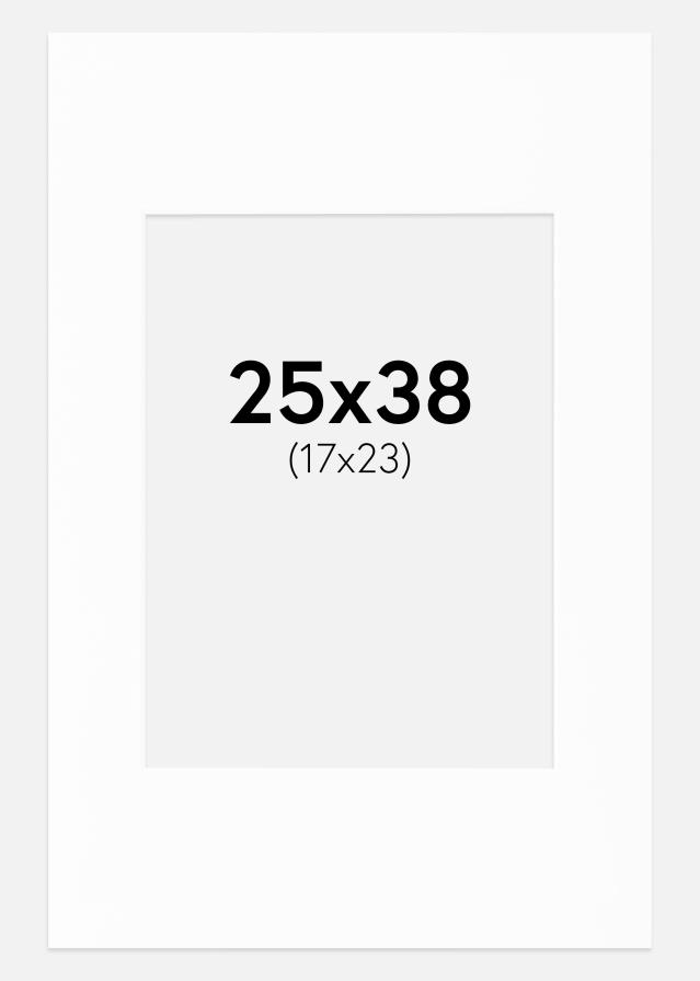 Paspartu Canson Bijelo Bijeli unutarnji rub 25x38 cm (17x23)