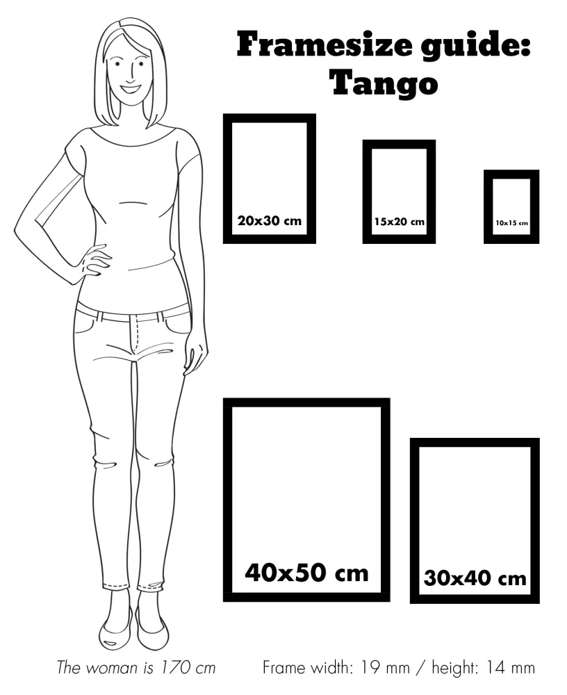 Okvir Tango Ljusrot - Veličina po izboru