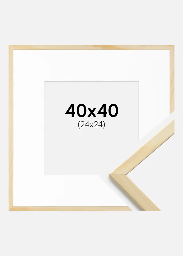 Okvir Galant Bor 40x40 cm - Paspartu Bijelo 25x25 cm