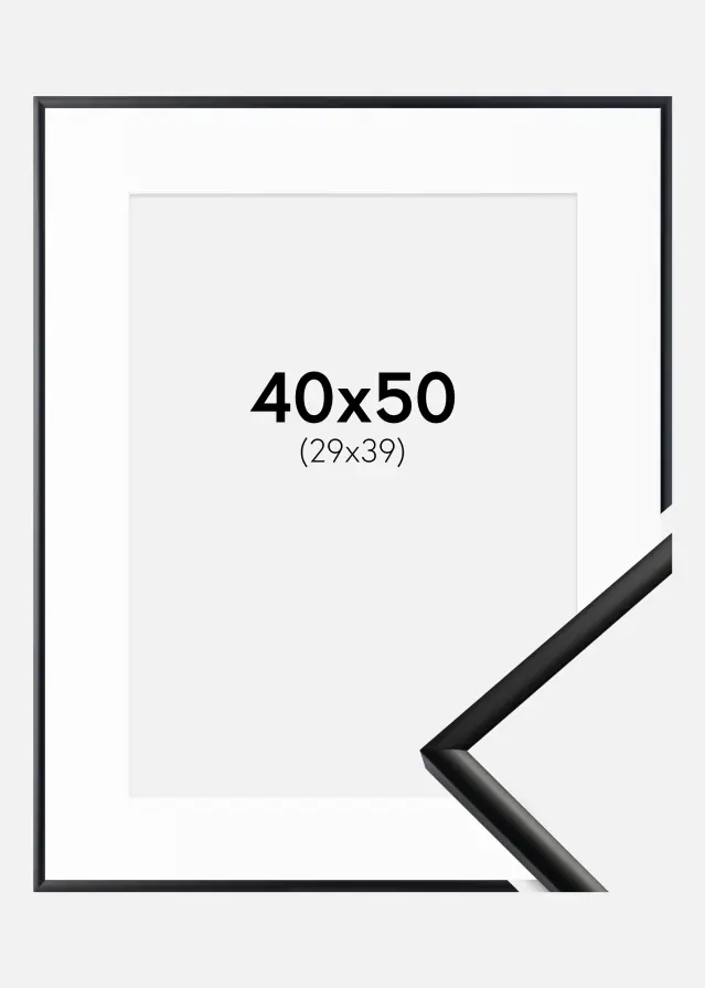 Okvir New Lifestyle Mat Crna 40x50 cm - Paspartu Bijelo 30x40 cm