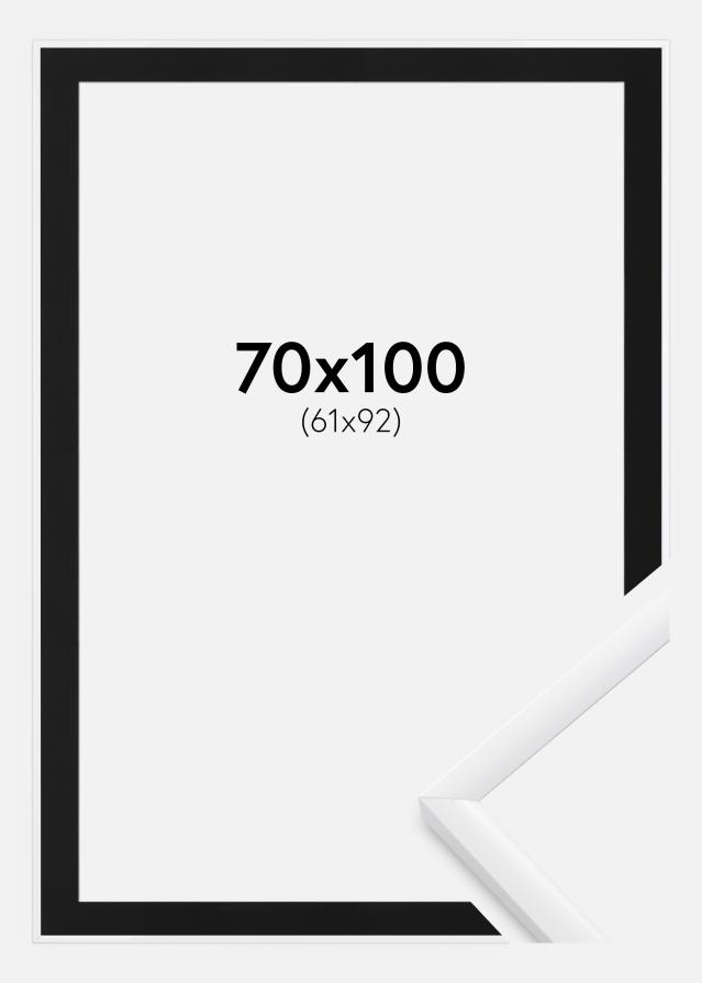 Okvir New Lifestyle Bijelo 70x100 cm - Paspartu Crno 62x93 cm