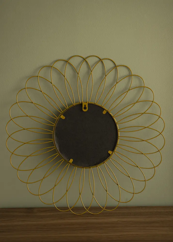 KAILA Ogledalo Flower - Zlato 50 cm Ø