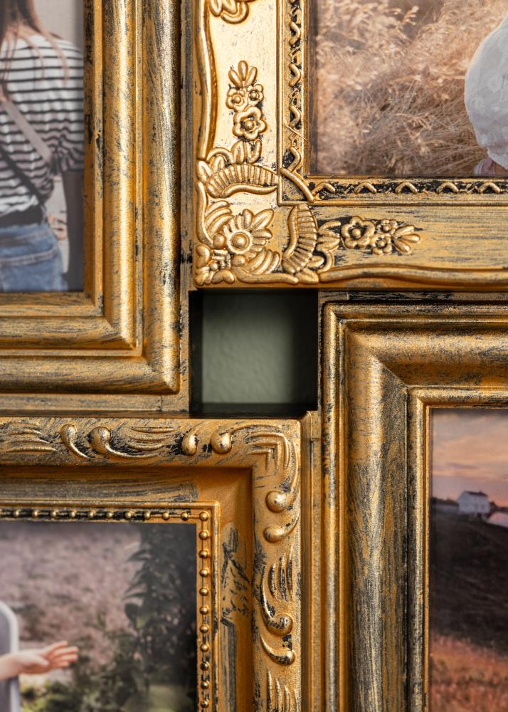 Retro Okvir za kolaž Mat Zlatna - 12 Slike