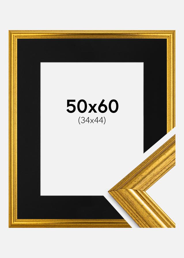 Okvir Västkusten Zlato 50x60 cm - Paspartu Crno 35x45 cm