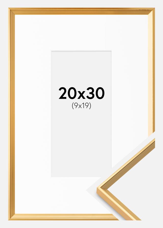 Okvir Desire Zlato 20x30 cm - Paspartu Bijelo 10x20 cm