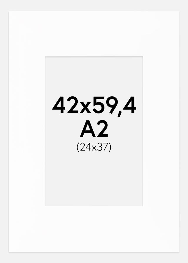 Paspartu Canson Bijelo Bijeli unutarnji rub 42x59,4 cm (24x37)