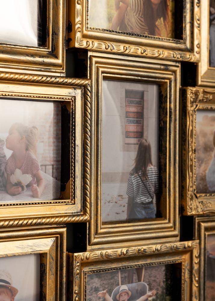 Retro Okvir za kolaž Mat Zlatna - 12 Slike