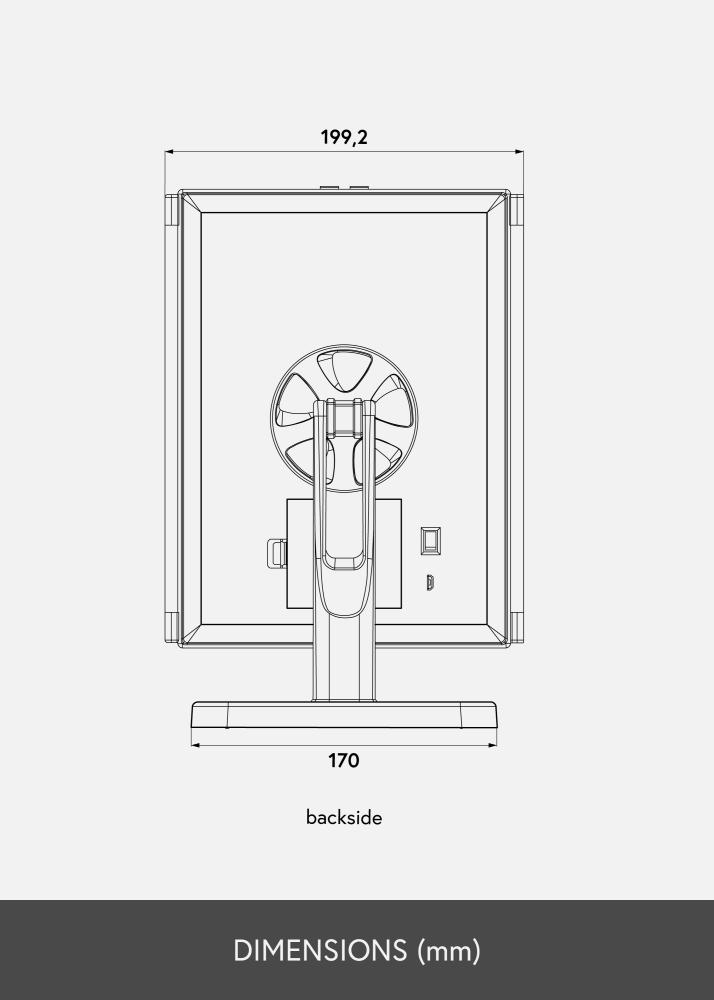 KAILA Kozmetičko ogledalo Fold II Crno - 38x25 cm