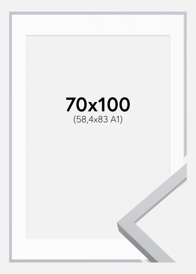 Okvir Oslo Bijelo 70x100 cm - Paspartu Bijelo 59,4x84 cm (A1)
