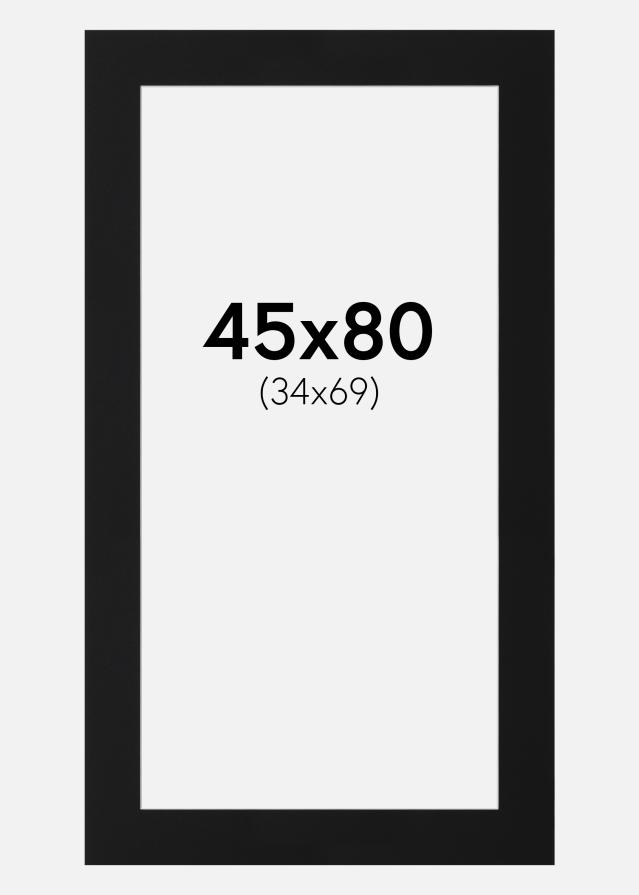 Paspartu Crni Standard (Bijela Jezgra) 45x80 cm (34x69)