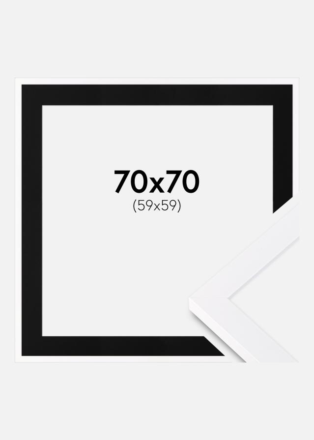 Okvir Selection Bijelo 70x70 cm - Paspartu Crno 60x60 cm