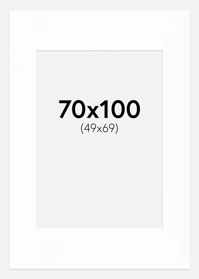 Paspartu Canson Bijelo Bijeli unutarnji rub 70x100 cm (49x69)