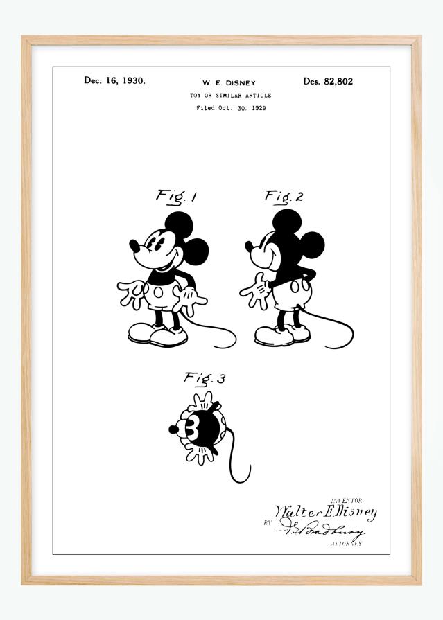 Patentni crtež - Disney - Mickey Mouse Plakat