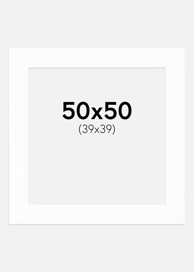 Paspartu Canson Bijelo Bijeli unutarnji rub 50x50 cm (39x39)