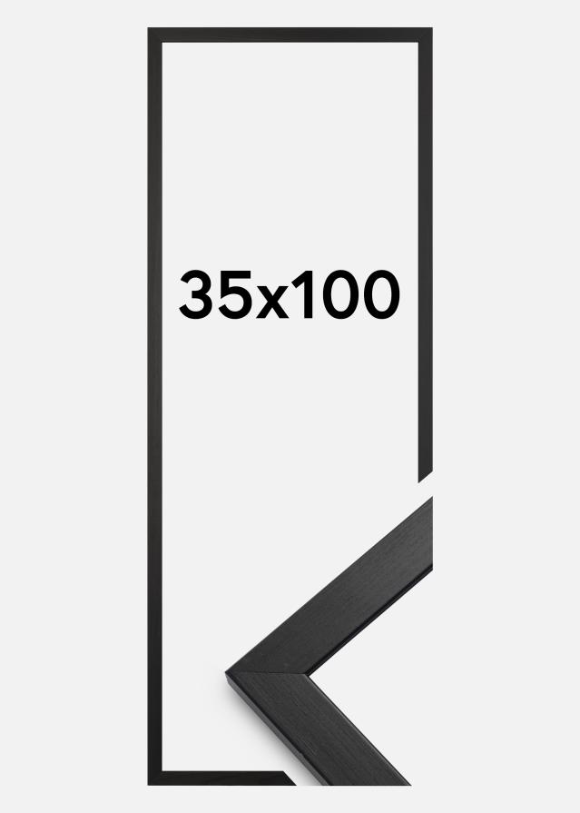 Okvir Profinjeni Akrilno staklo Crno 35x100 cm