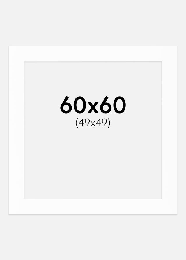 Paspartu Canson Bijelo Bijeli unutarnji rub 60x60 cm (49x49)