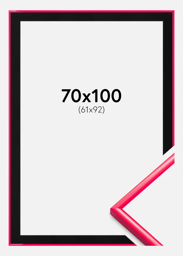 Okvir New Lifestyle Hot Pink 70x100 cm - Paspartu Crno 62x93 cm