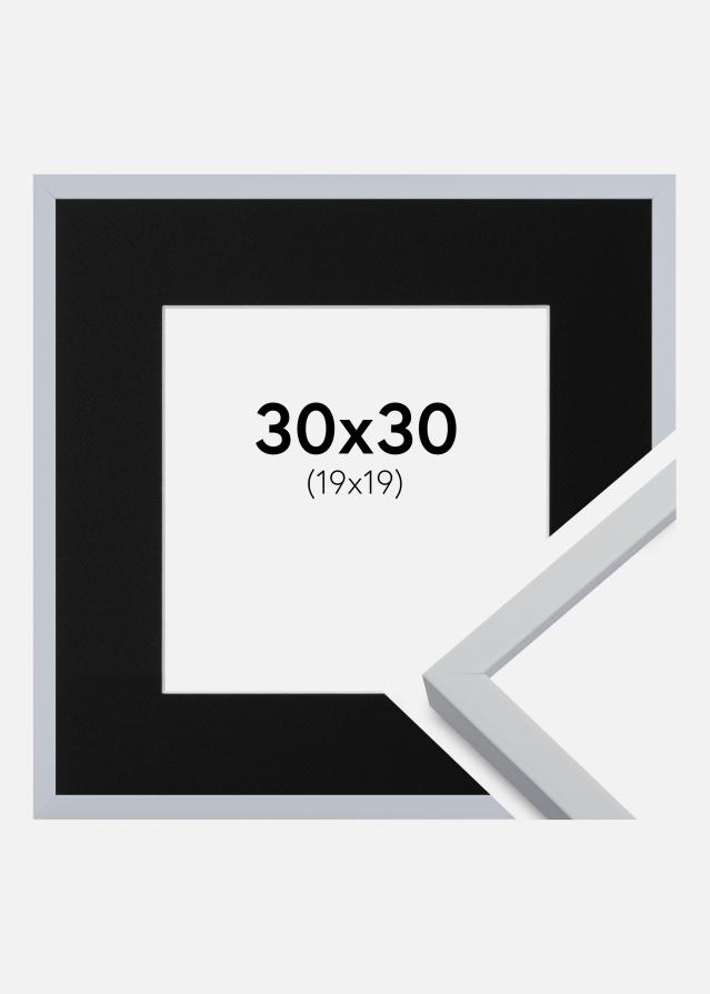 Okvir Oslo Bijelo 30x30 cm - Paspartu Crno 20x20 cm