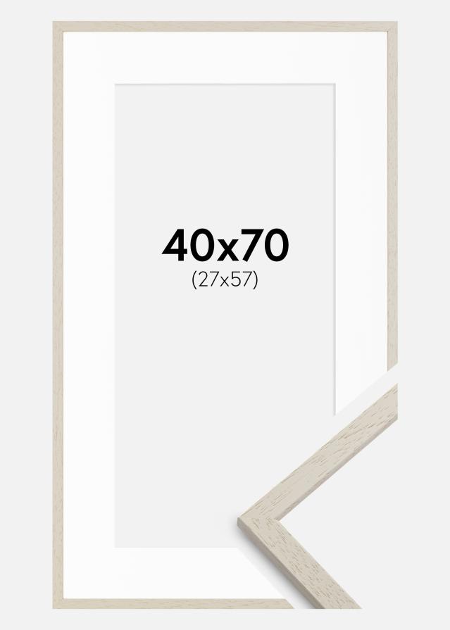 Okvir Edsbyn Pijesak 40x70 cm - Paspartu Bijelo 28x58 cm