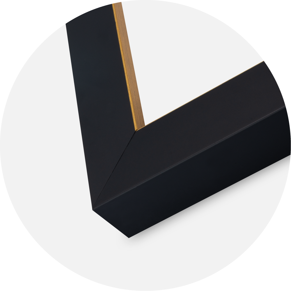 Okvir Sussex Akrilno staklo Crna/Zlatna 30x30 cm