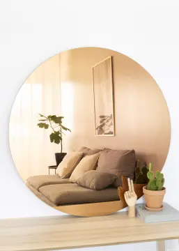 KAILA Okruglo Ogledalo Rose Gold 110 cm Ø