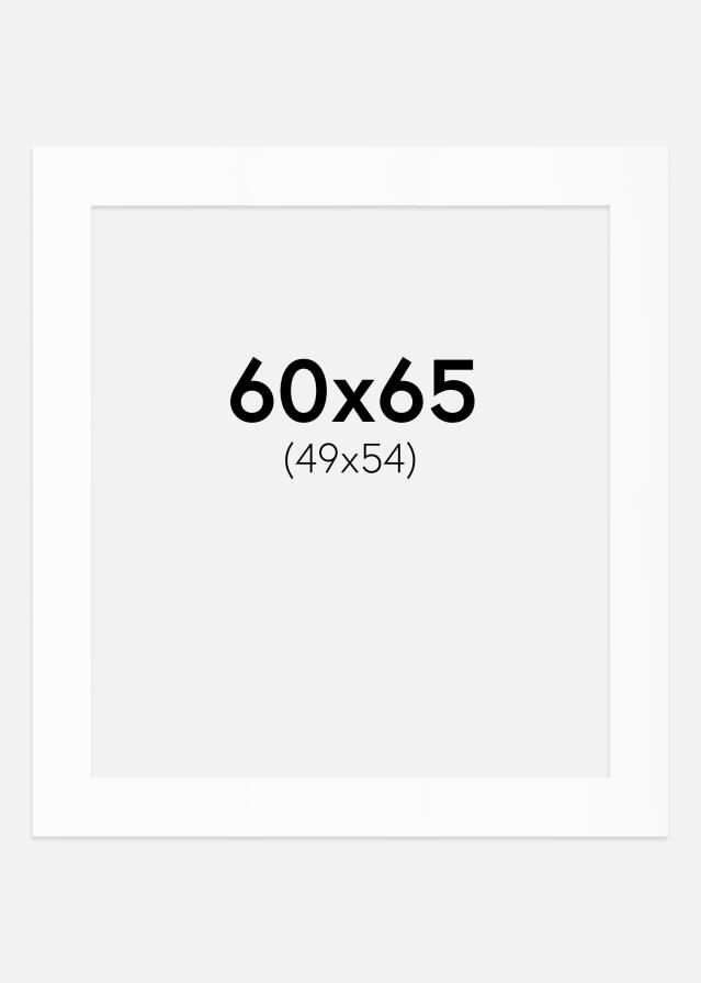 Paspartu Bijeli Standard (Bijela Jezgra) 60x65 cm (49x54)