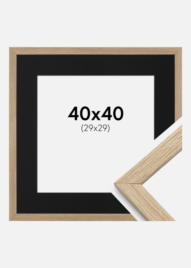 Okvir Profinjeni Hrast 40x40 cm - Paspartu Crno 30x30 cm
