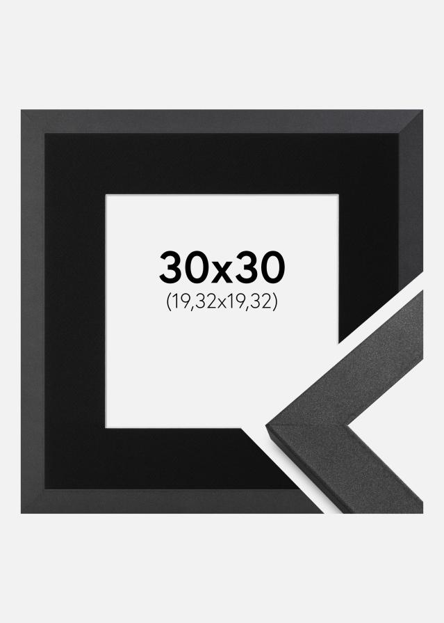 Okvir Graphite Wood 30x30 cm - Paspartu Crno 8x8 inches