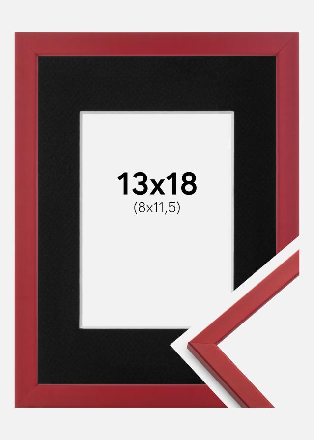 Okvir Edsbyn Crvena 13x18 cm - Paspartu Crno 9x12 cm