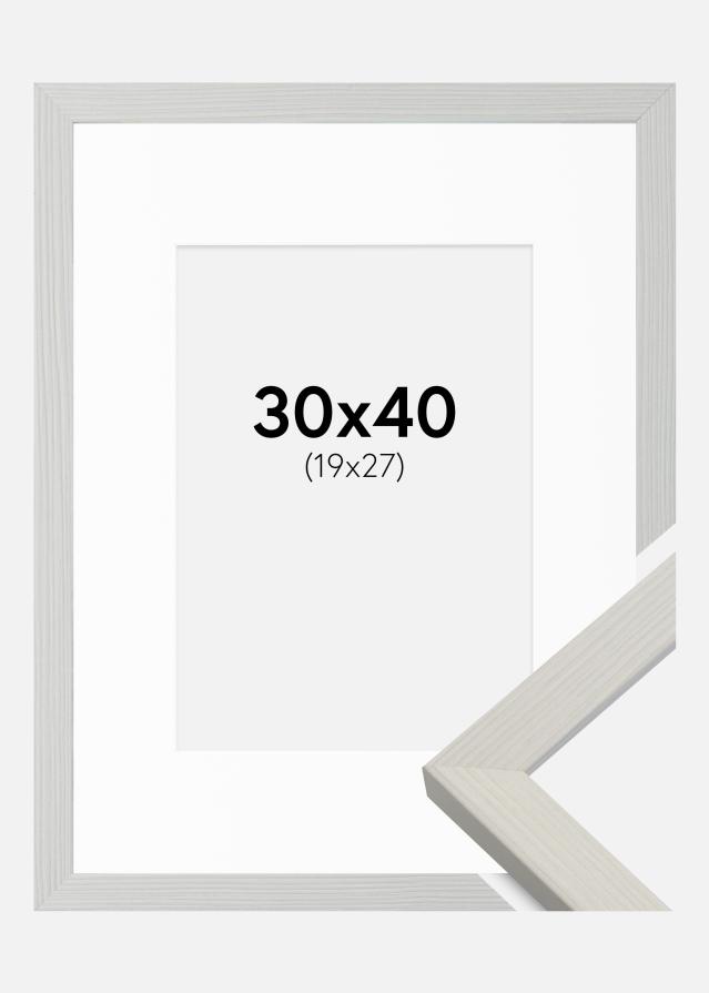 Okvir Fiorito Bijelo 30x40 cm - Paspartu Bijelo 20x28 cm