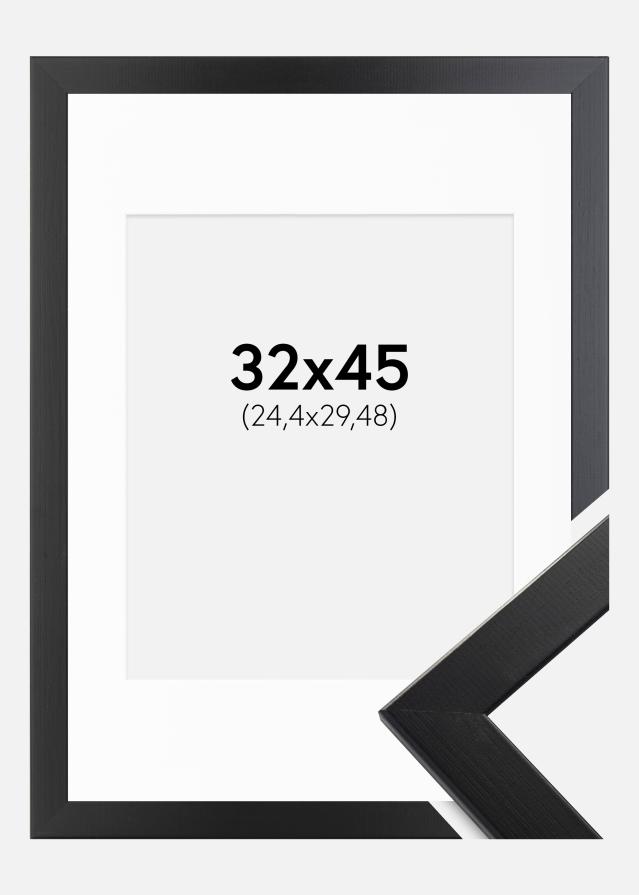 Okvir Trendline Crno 32x45 cm - Paspartu Bijelo 10x12 inches