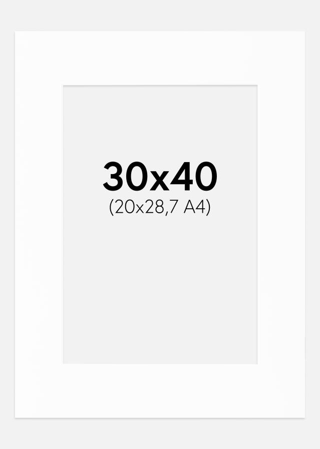 Paspartu Canson Bijelo Bijeli unutarnji rub 30x40 cm (20x28,7)