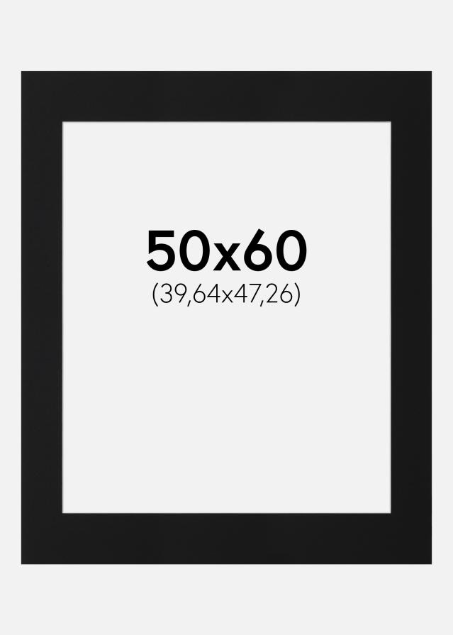 Paspartu Crni Standard (Bijela Jezgra) 50x60 cm (39,64x47,26)