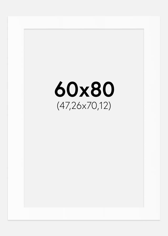 Paspartu Bijeli Standard (Bijela Jezgra) 60x80 cm (47,26x70,12)