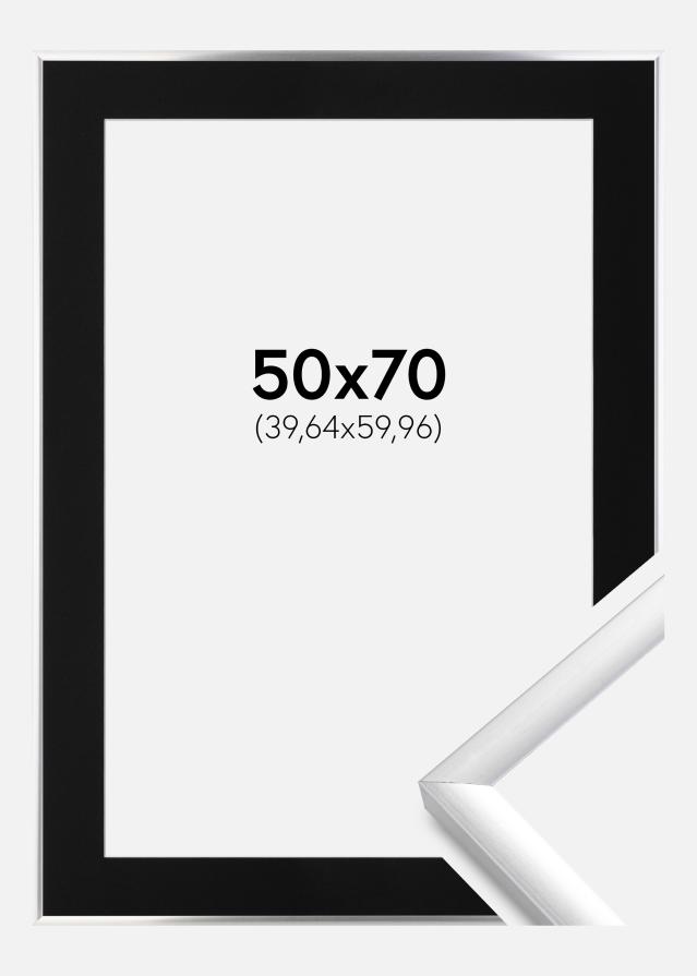 Okvir New Lifestyle Srebro 50x70 cm - Paspartu Crno 16x24 inches