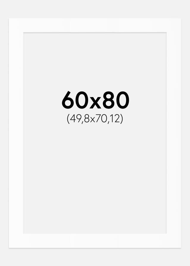 Paspartu Bijeli Standard (Bijela Jezgra) 60x80 cm (49,8x70,12)