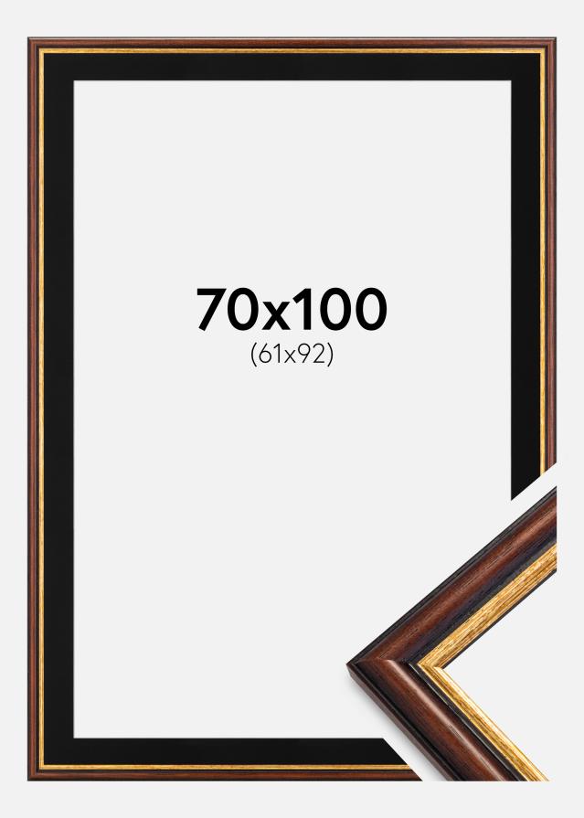 Okvir Siljan Smeđa 70x100 cm - Paspartu Crno 62x93 cm