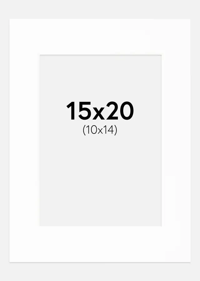 Paspartu Canson Bijelo Bijeli unutarnji rub 15x20 cm (10x14)