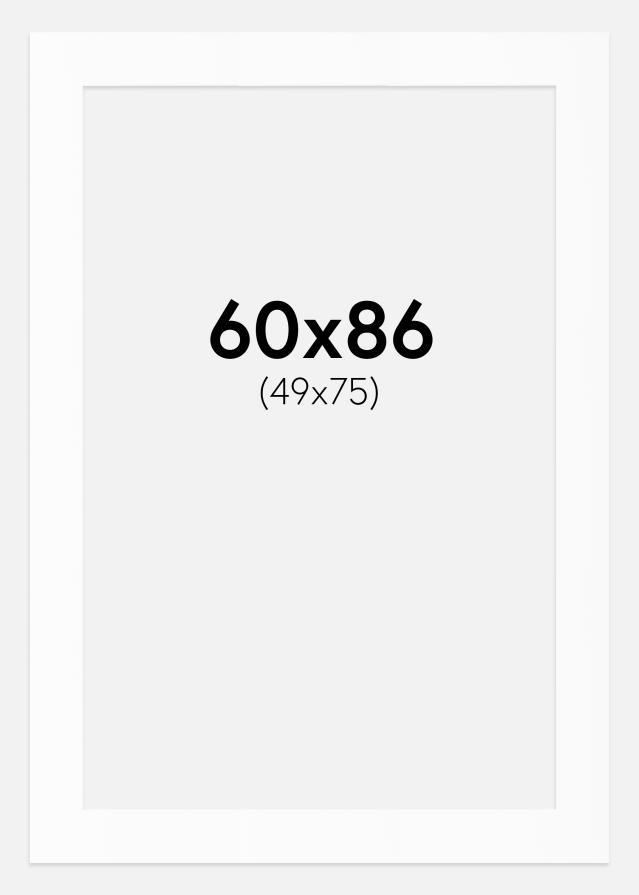 Paspartu Bijeli Standard (Bijela Jezgra) 60x86 cm (49x75)