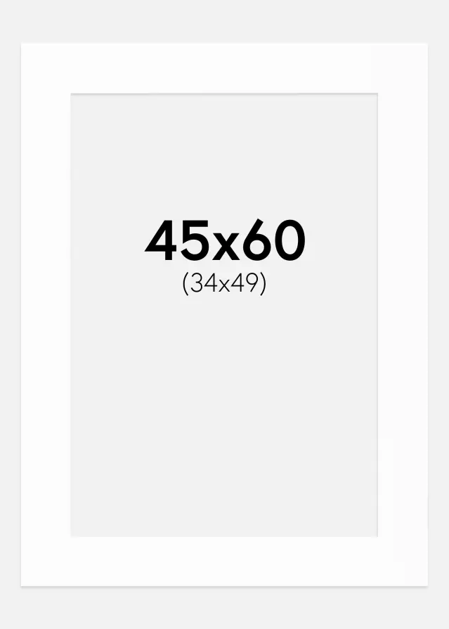 Paspartu Canson Bijelo Bijeli unutarnji rub 45x60 cm (34x49)